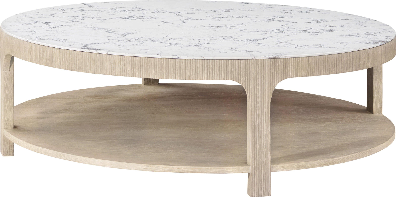 Theodore Alexander Horizon Round Quartz Cocktail Table COFFEE TABLES