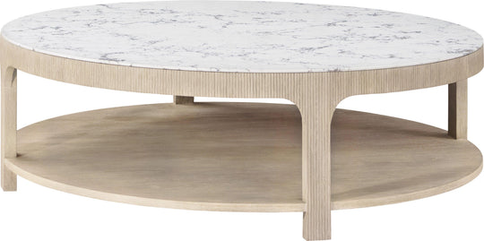 Theodore Alexander Horizon Round Quartz Cocktail Table COFFEE TABLES
