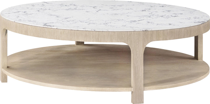 Horizon Round Quartz Cocktail Table - AmericanHomeFurniture