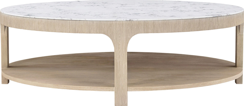 Horizon Round Quartz Cocktail Table - AmericanHomeFurniture