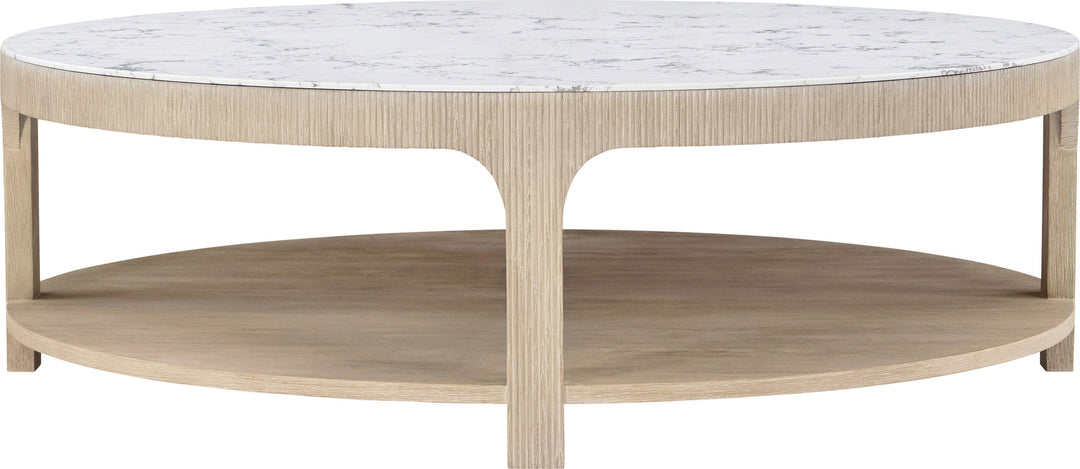 Horizon Round Quartz Cocktail Table - AmericanHomeFurniture