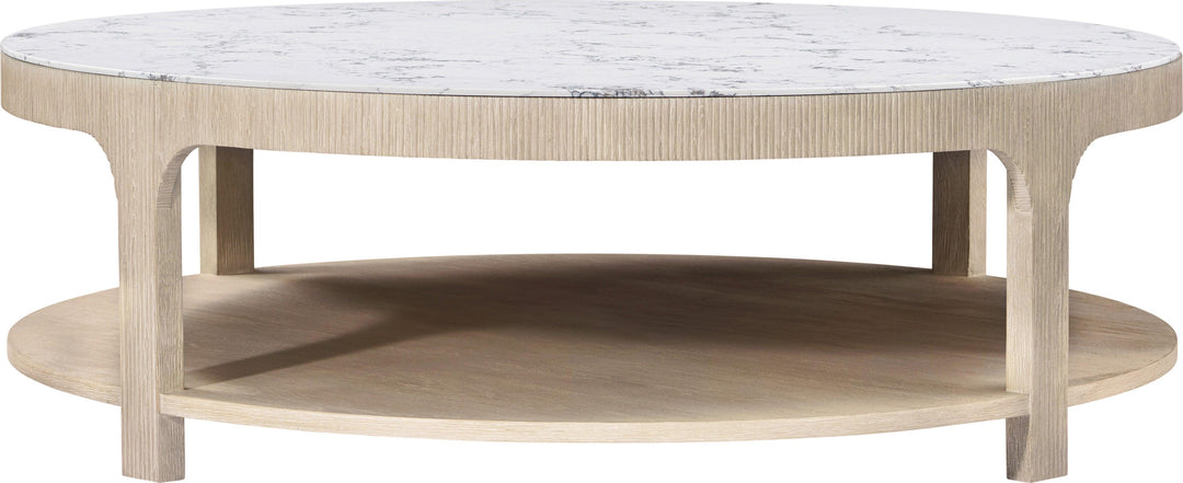 Horizon Round Quartz Cocktail Table - AmericanHomeFurniture