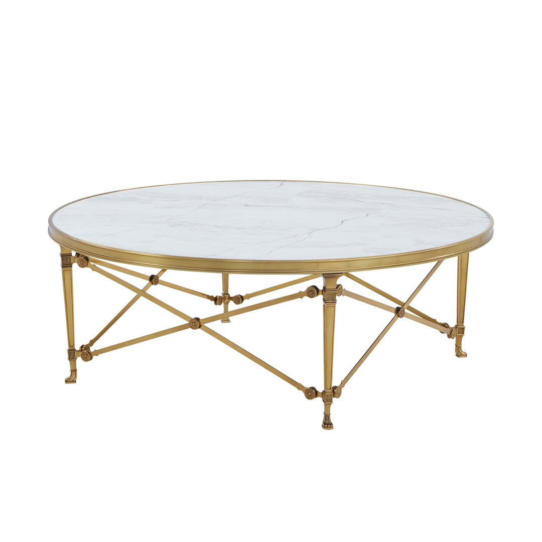 American Home Furniture | Theodore Alexander - Spencer London Brass Cocktail Table