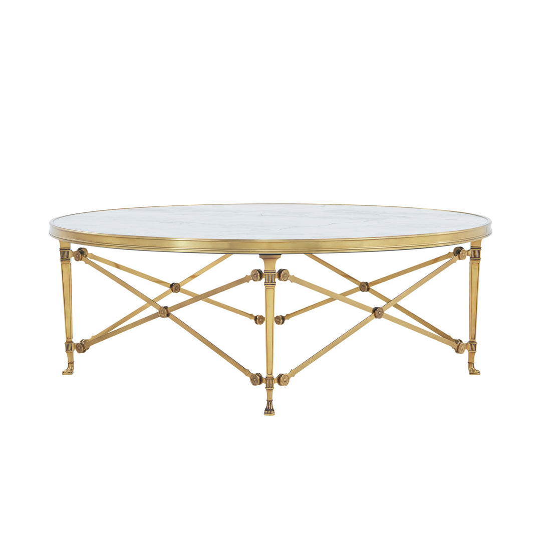 American Home Furniture | Theodore Alexander - Spencer London Brass Cocktail Table