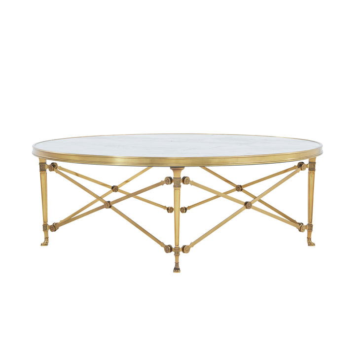 American Home Furniture | Theodore Alexander - Spencer London Brass Cocktail Table