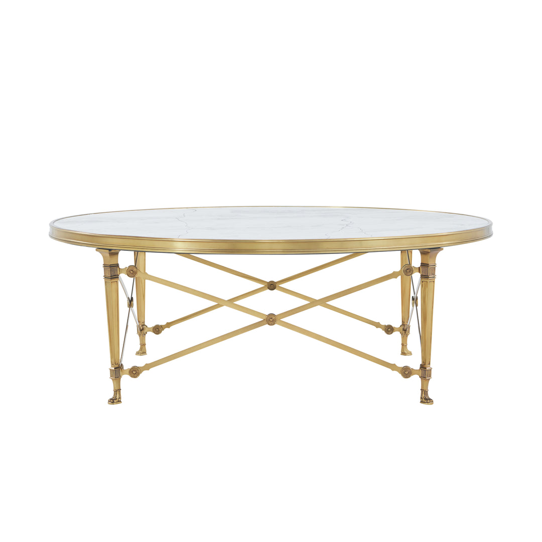 American Home Furniture | Theodore Alexander - Spencer London Brass Cocktail Table