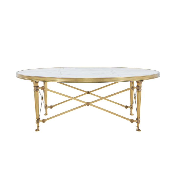 American Home Furniture | Theodore Alexander - Spencer London Brass Cocktail Table