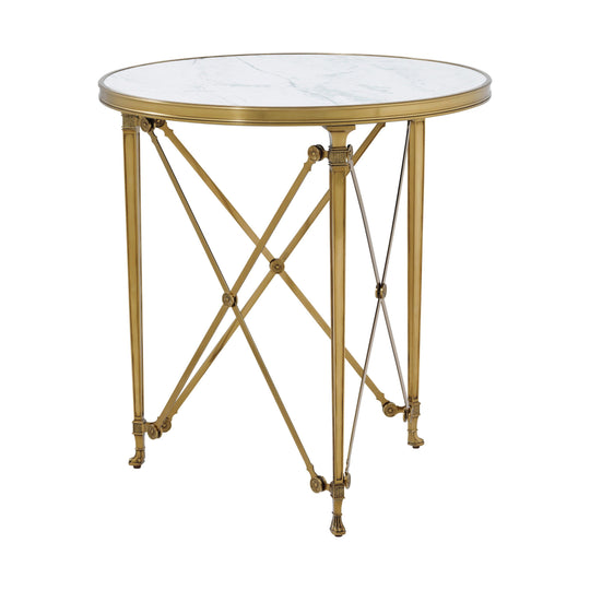 Spencer London Round Brass Center Table DINING TABLES by Theodore Alexander