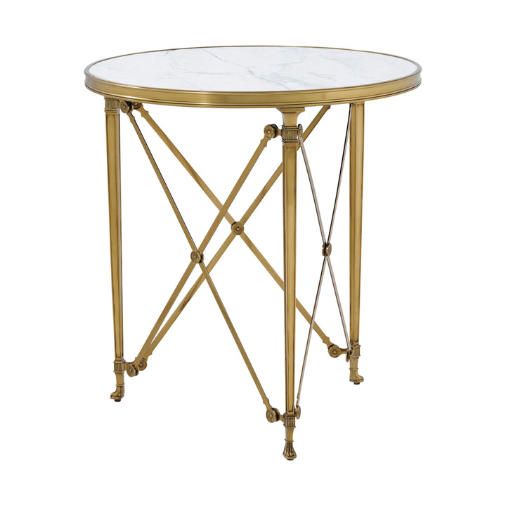 American Home Furniture | Theodore Alexander - Spencer London Round Brass Center Table