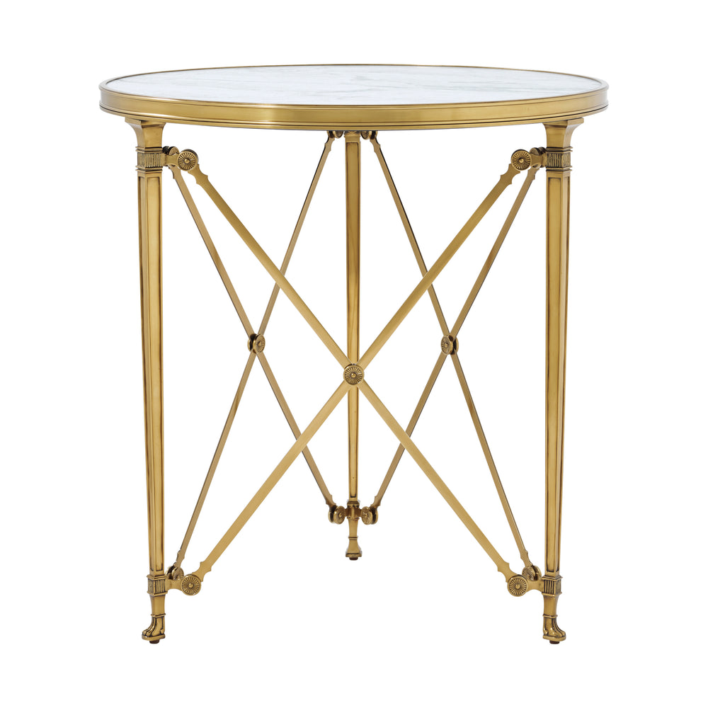 American Home Furniture | Theodore Alexander - Spencer London Round Brass Center Table