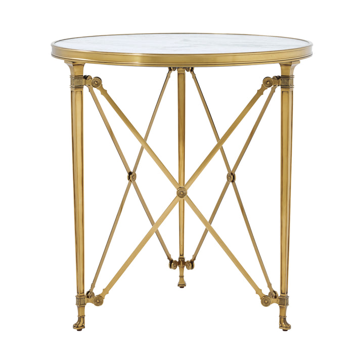 American Home Furniture | Theodore Alexander - Spencer London Round Brass Center Table