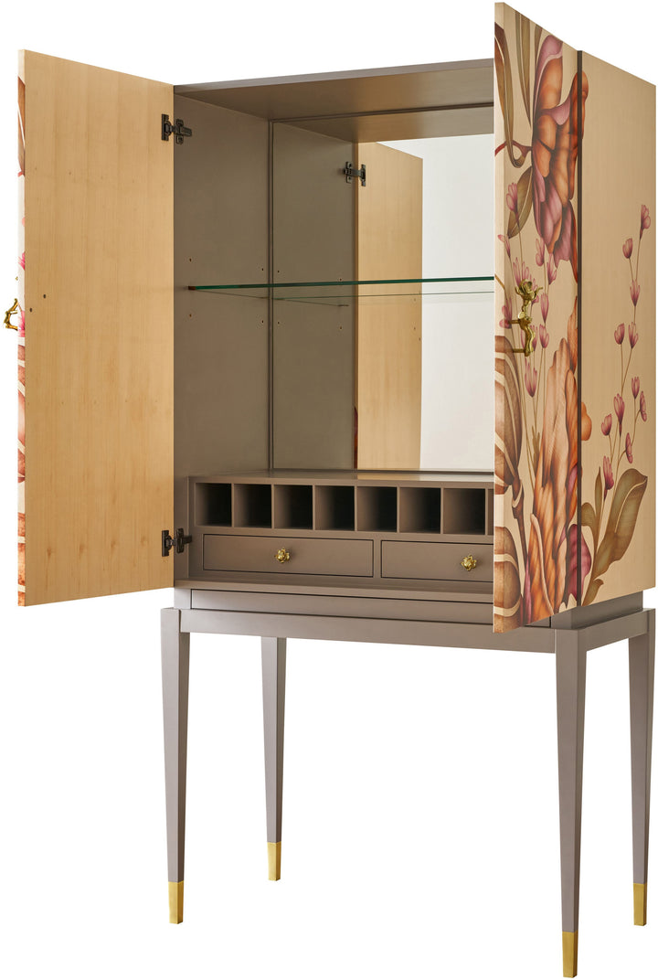 American Home Furniture | Theodore Alexander - Bouquet Bar Cabinet