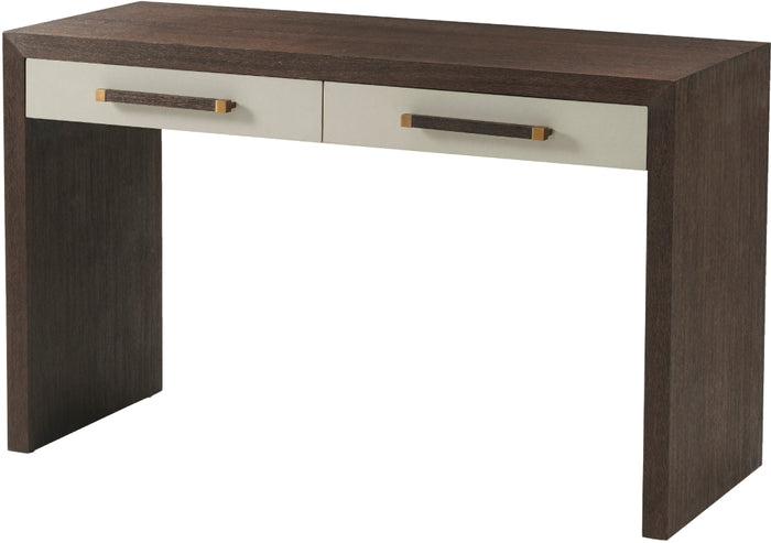 Cardamon Lati With Singular Grey Leather & Brushed Brass Finish