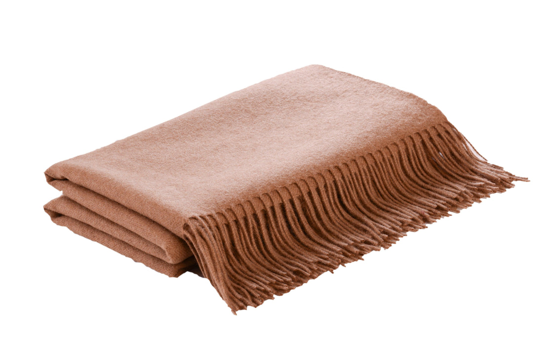 Camel Hair Throw Flatweave - AmericanHomeFurniture