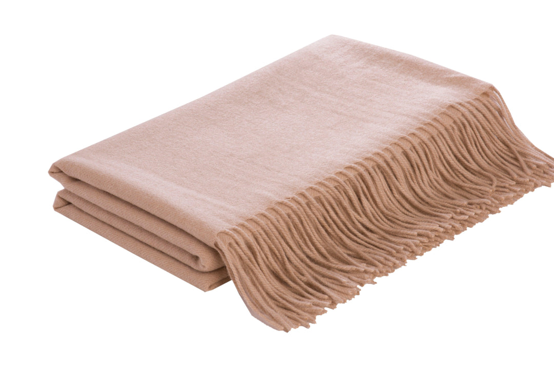 Camel Hair Throw Flatweave - AmericanHomeFurniture