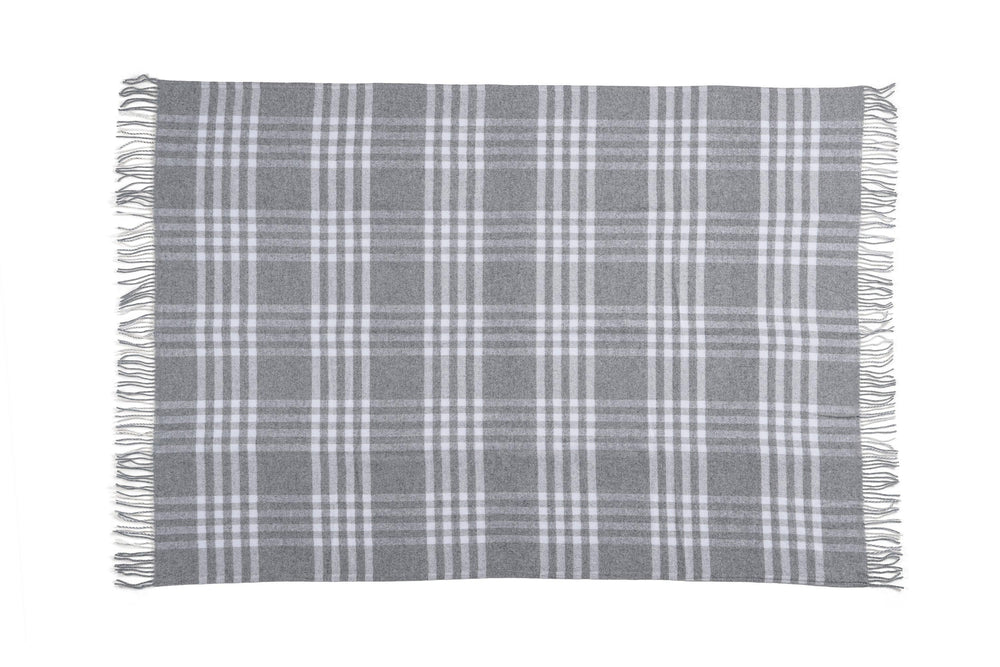 Owen Light Grey Throw - AmericanHomeFurniture
