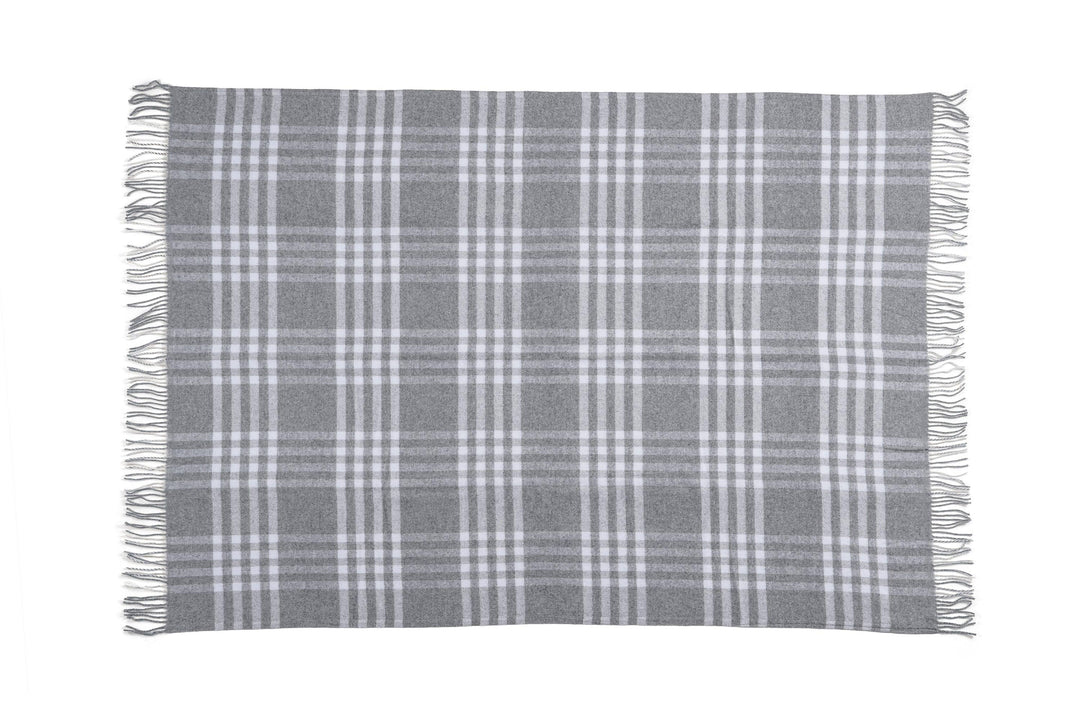 Owen Light Grey Throw - AmericanHomeFurniture