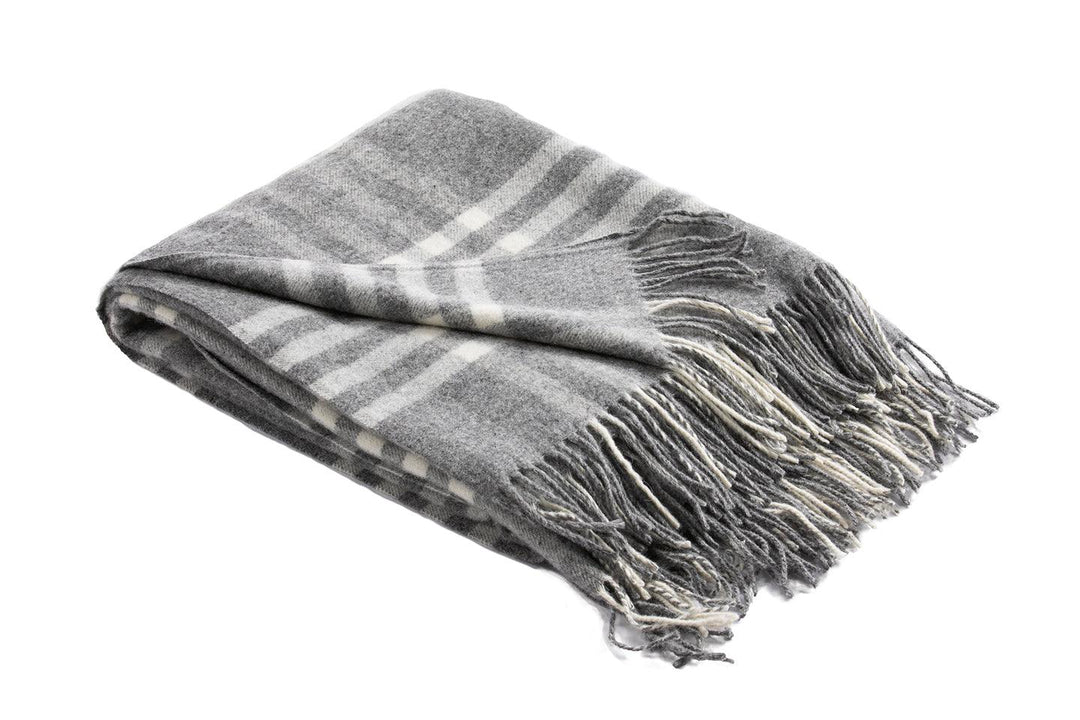 Owen Light Grey Throw - AmericanHomeFurniture