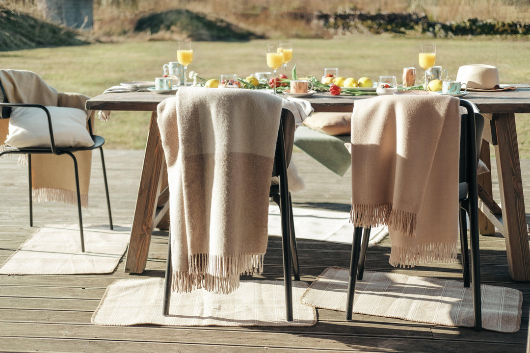 Faroe Recycled Wool and Alpaca Plaid Throw - AmericanHomeFurniture