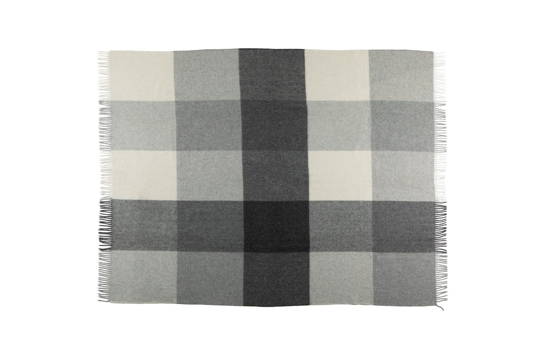 Faroe Recycled Wool and Alpaca Plaid Throw - AmericanHomeFurniture