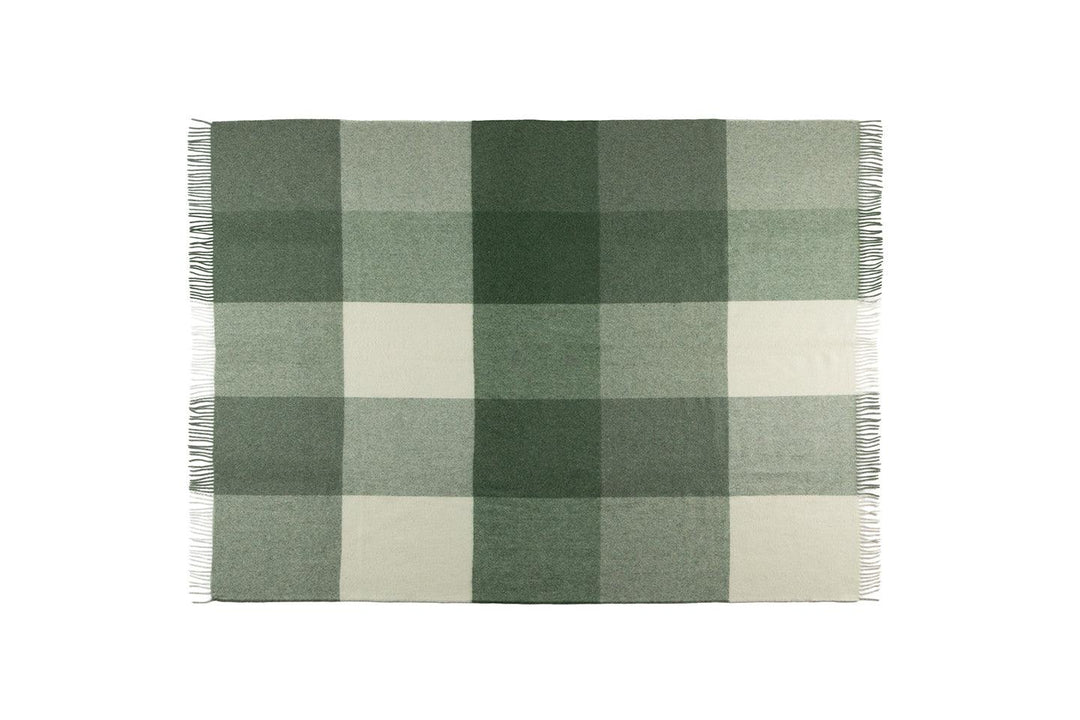Hattavik Recycled Wool and Alpaca Plaid Throw - AmericanHomeFurniture