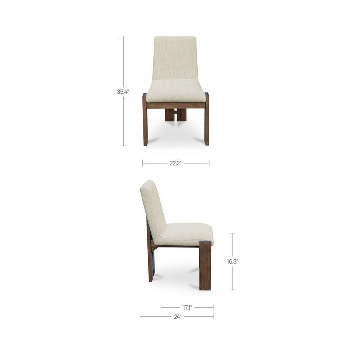 Mia Dining Chair Beige-Set of Two