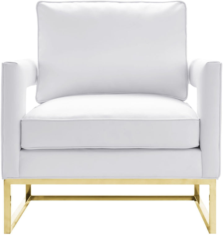 American Home Furniture | TOV Furniture - Avery White Leather Chair