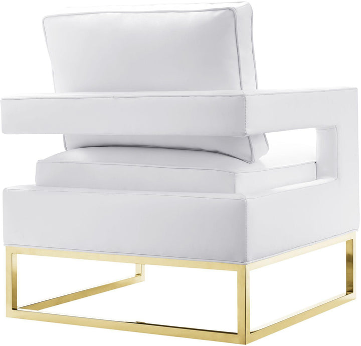 American Home Furniture | TOV Furniture - Avery White Leather Chair