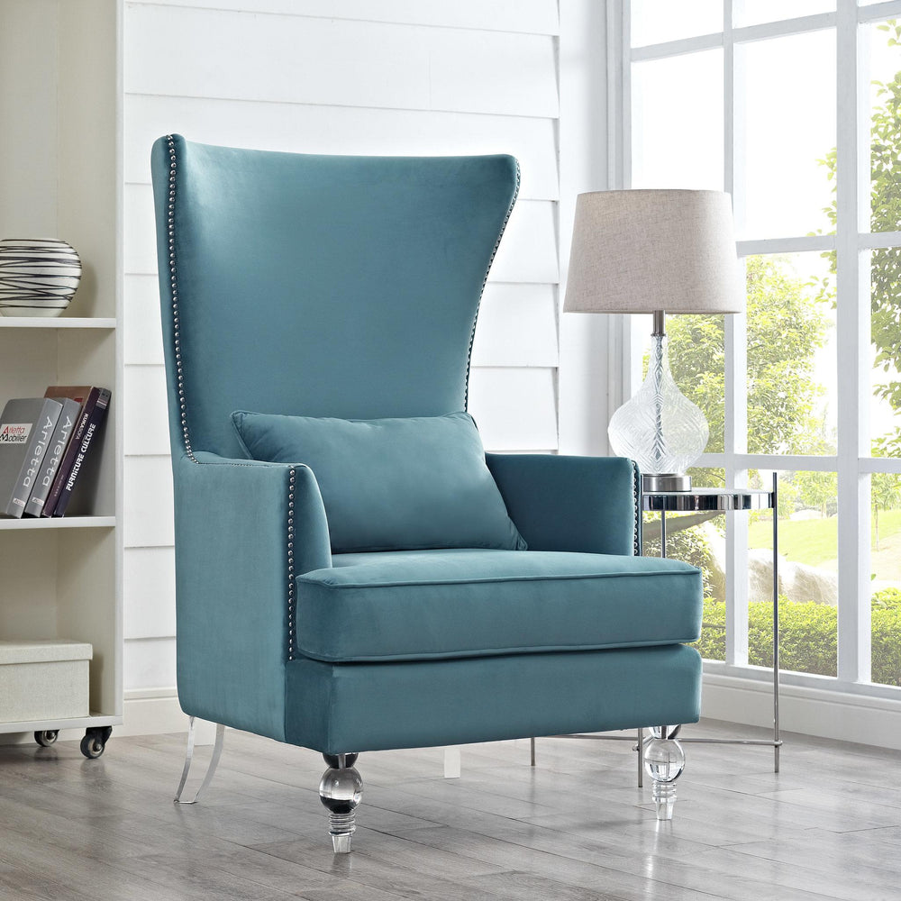 American Home Furniture | TOV Furniture - Bristol Sea Blue Tall Chair