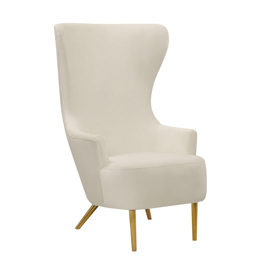 TOV Furniture Julia Cream Wingback Chair ACCENT + LOUNGE CHAIRS