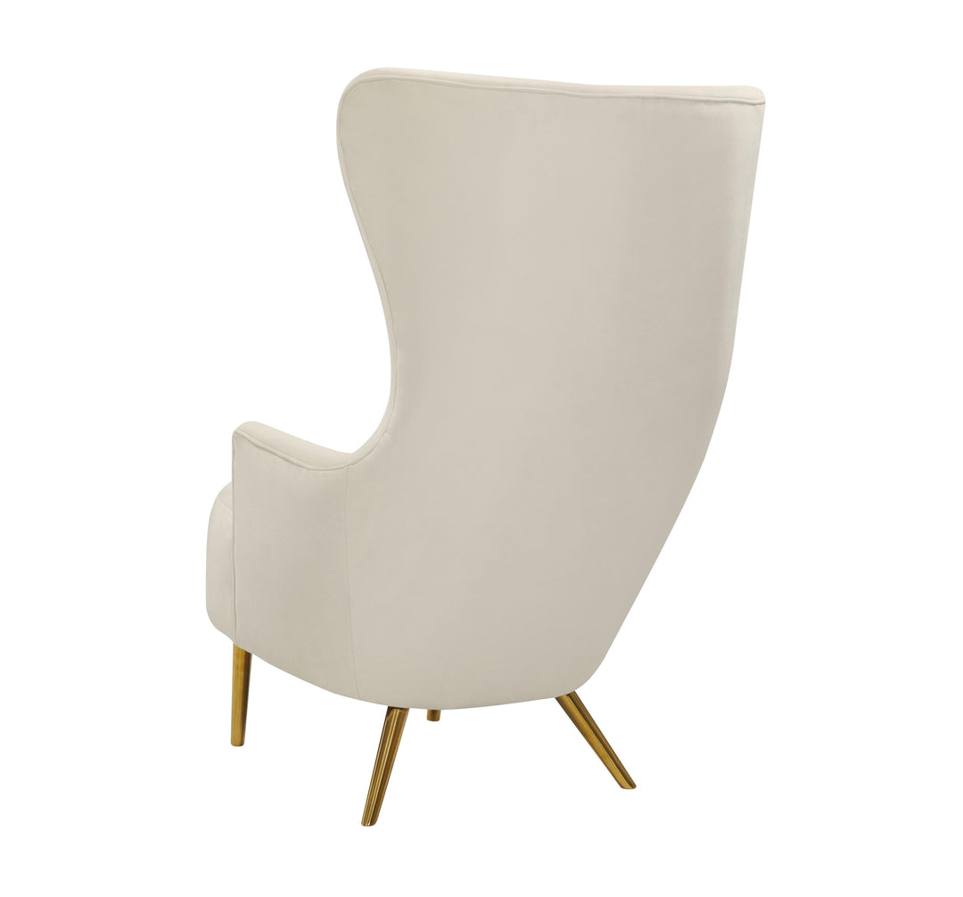 TOV Furniture Julia Cream Wingback Chair ACCENT + LOUNGE CHAIRS