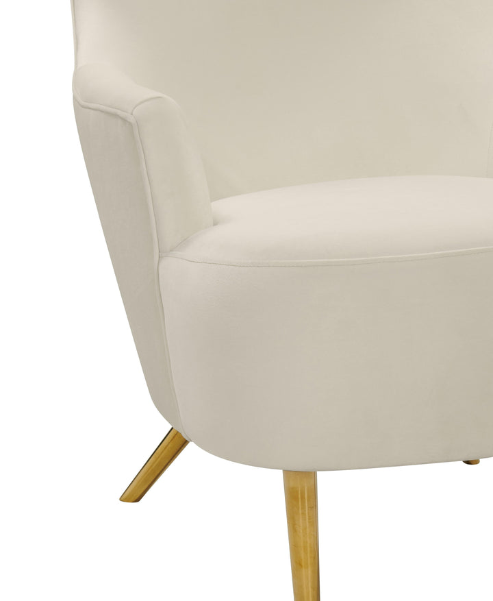 TOV Furniture Julia Cream Wingback Chair ACCENT + LOUNGE CHAIRS