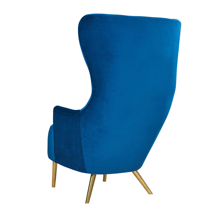 TOV Furniture Julia Navy Wingback Chair ACCENT + LOUNGE CHAIRS