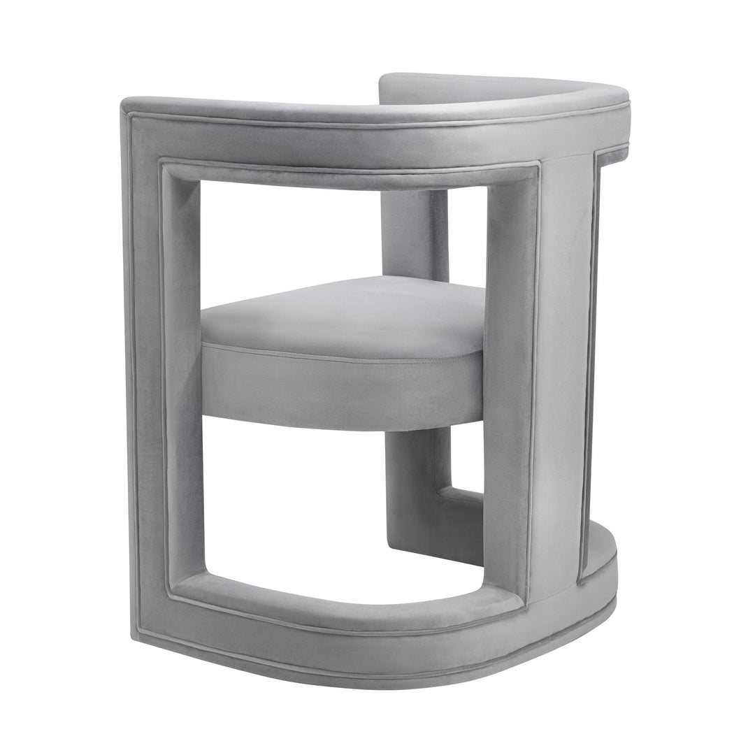 American Home Furniture | TOV Furniture - Ada Grey Velvet Chair
