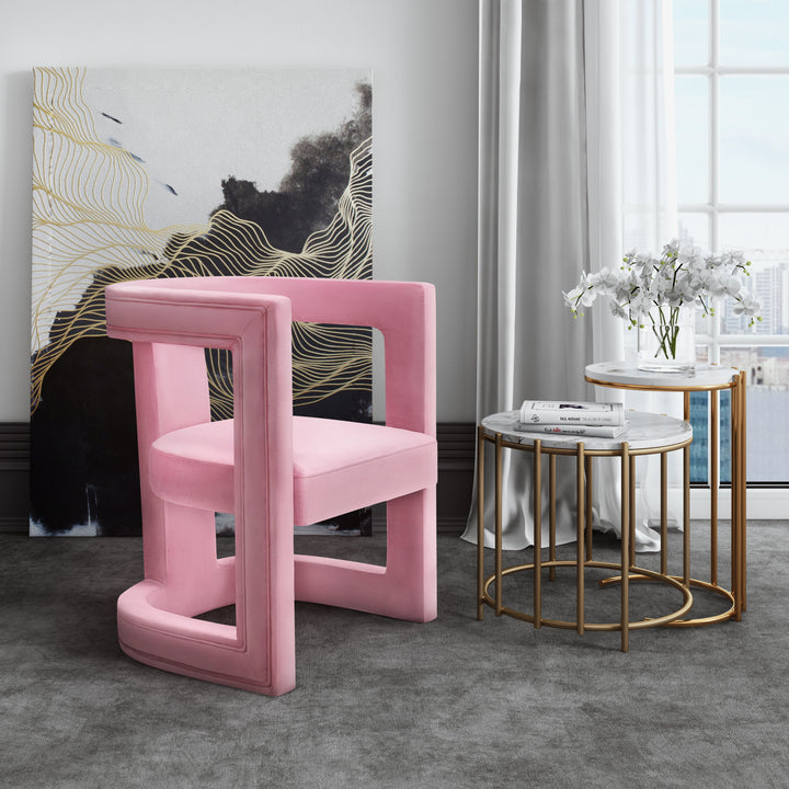 American Home Furniture | TOV Furniture - Ada Pink Velvet Chair