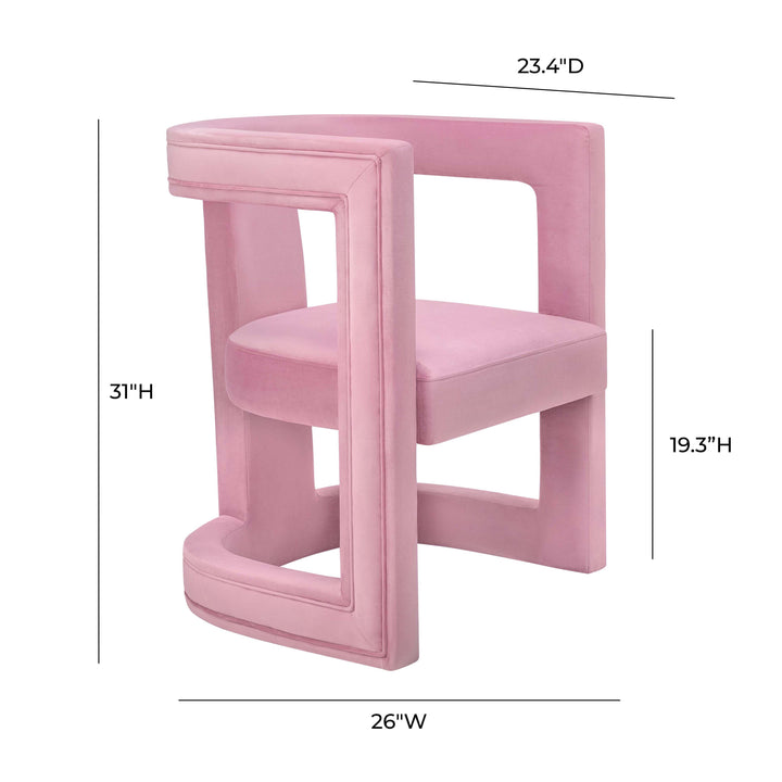 American Home Furniture | TOV Furniture - Ada Pink Velvet Chair