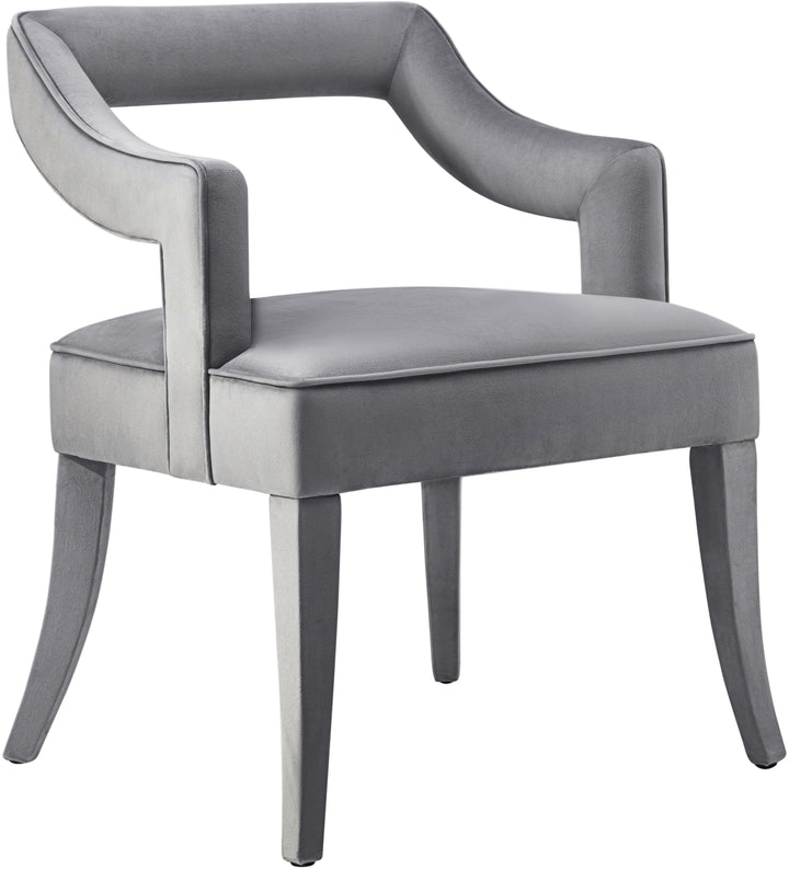 American Home Furniture | TOV Furniture - Tiffany Grey Velvet Chair