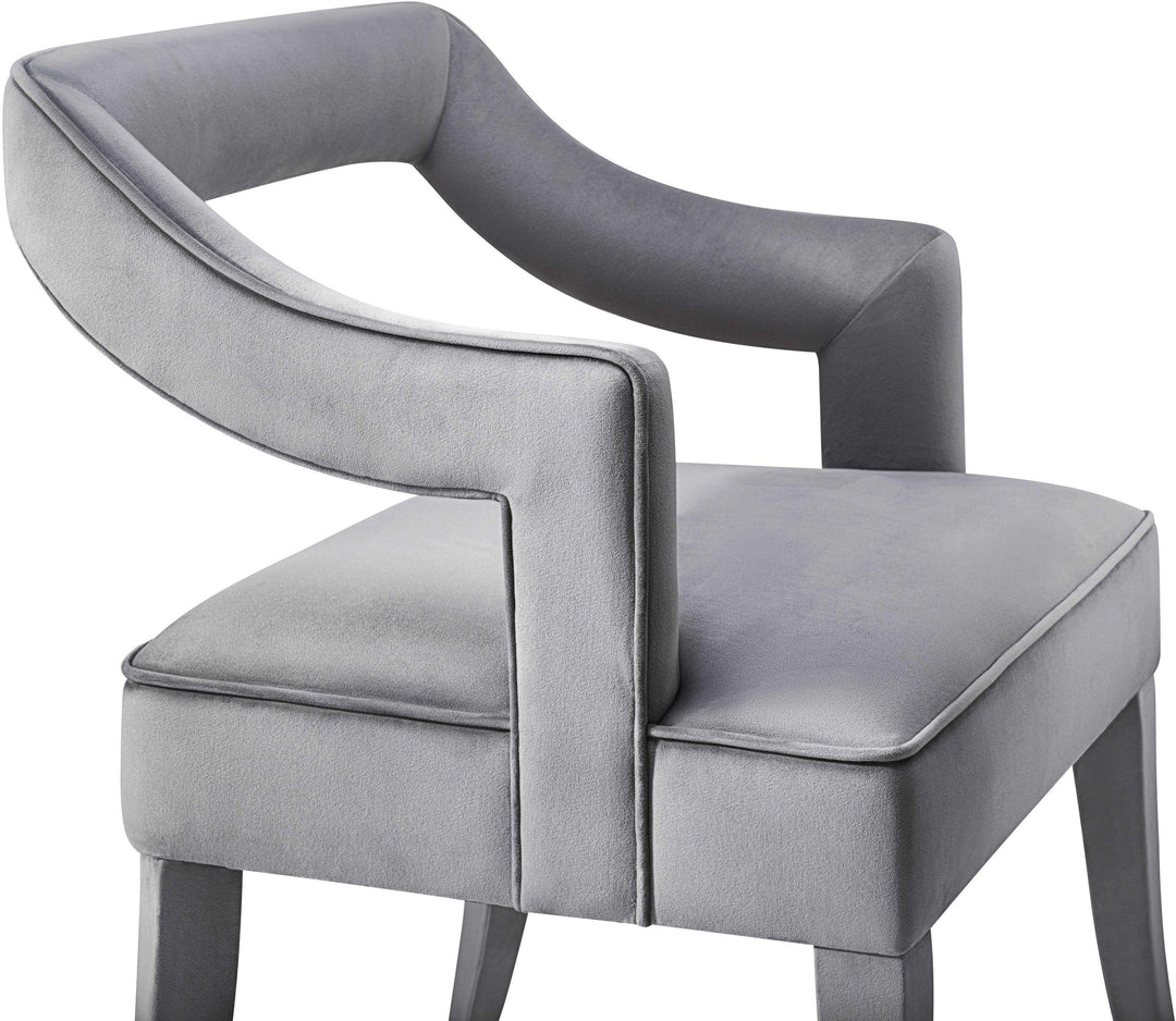 American Home Furniture | TOV Furniture - Tiffany Grey Velvet Chair