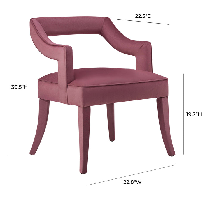 American Home Furniture | TOV Furniture - Tiffany Pink Slub Velvet Chair