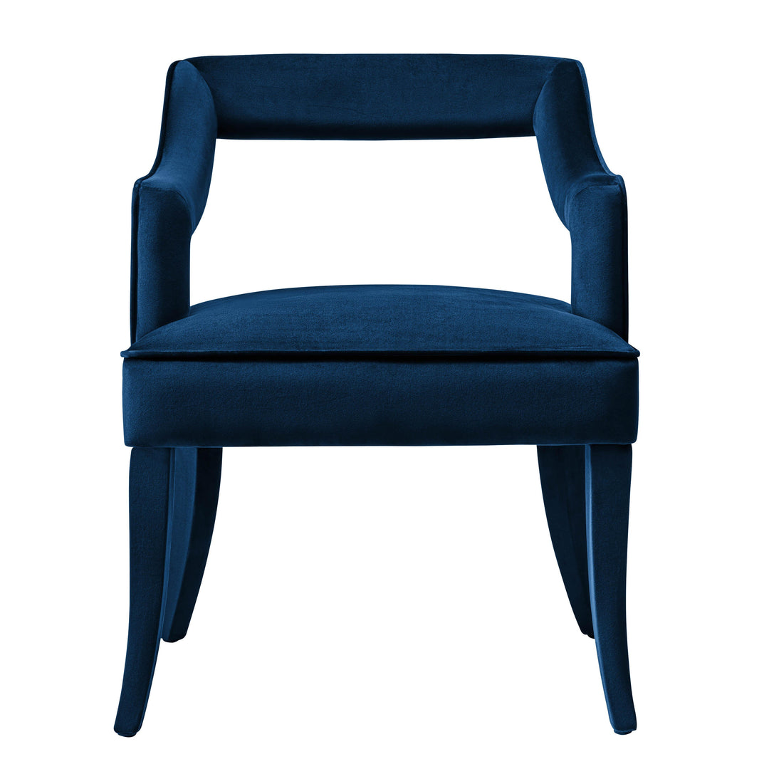 American Home Furniture | TOV Furniture - Tiffany Navy Velvet Chair