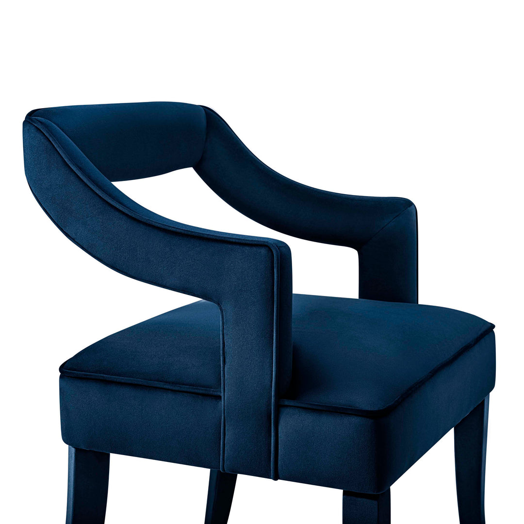 American Home Furniture | TOV Furniture - Tiffany Navy Velvet Chair