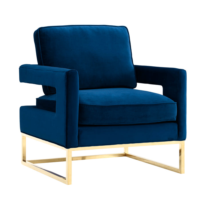 American Home Furniture | TOV Furniture - Avery Navy Velvet Chair