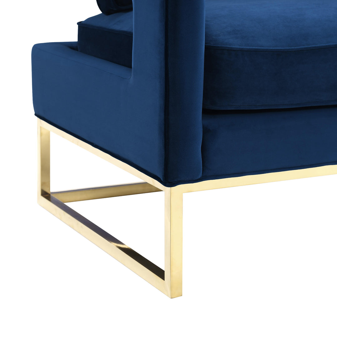 American Home Furniture | TOV Furniture - Avery Navy Velvet Chair