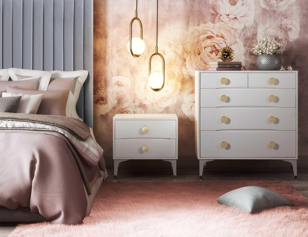TOV Furniture Divine White Drawers SIDEBOARDS + CREDENZAS