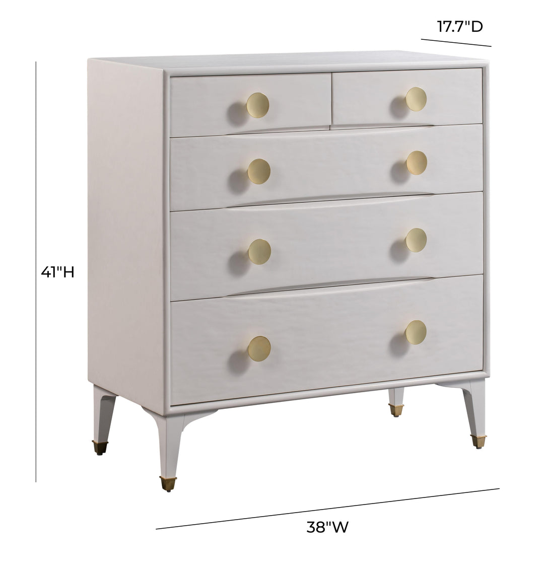 TOV Furniture Divine White Drawers SIDEBOARDS + CREDENZAS