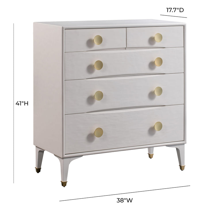 TOV Furniture Divine White Drawers SIDEBOARDS + CREDENZAS