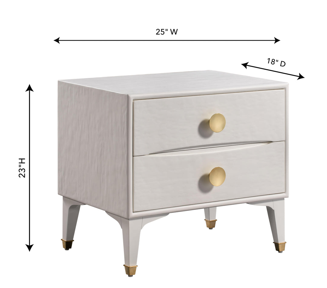 TOV Furniture Divine White Nightstand NIGHTSTANDS