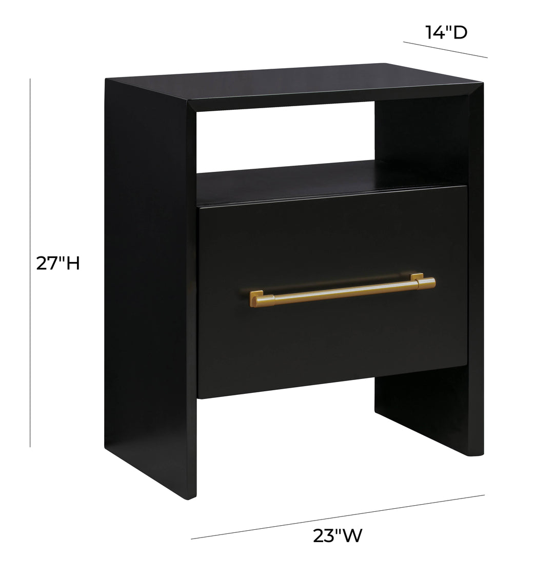 American Home Furniture | TOV Furniture - Libre Black Nightstand