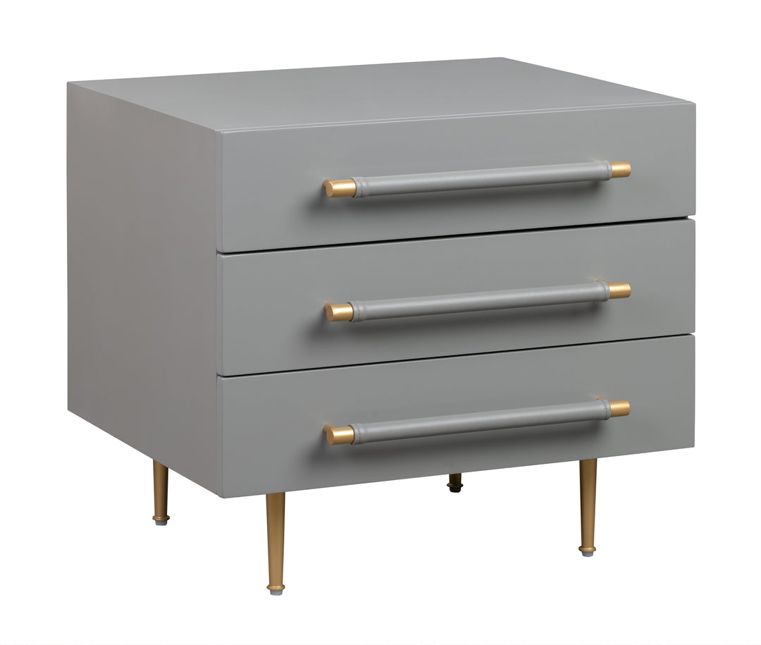 TOV Furniture Trident Grey Nightstand NIGHTSTANDS