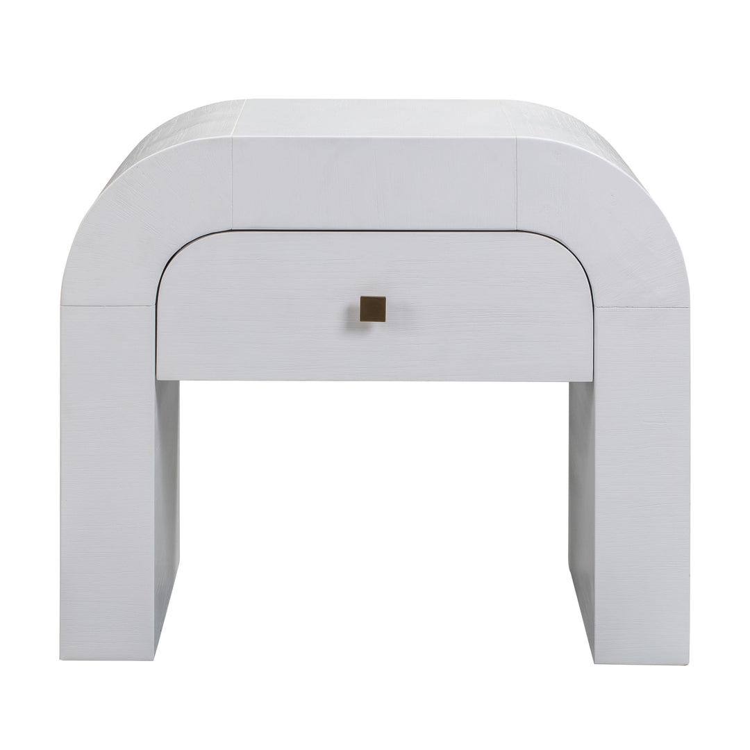 American Home Furniture | TOV Furniture - Hump White Nightstand